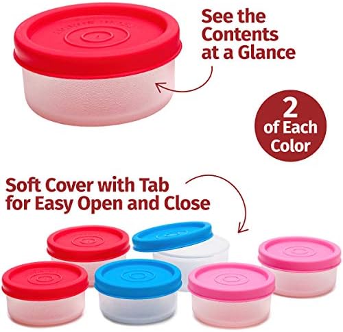 SIGNORA WARE Condiment Containers with Lids- 6 pk. 1.3 oz.Salad