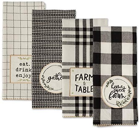 DII Home Sweet Farmhouse Kitchen Collection, Dishtowel Set, 18x28