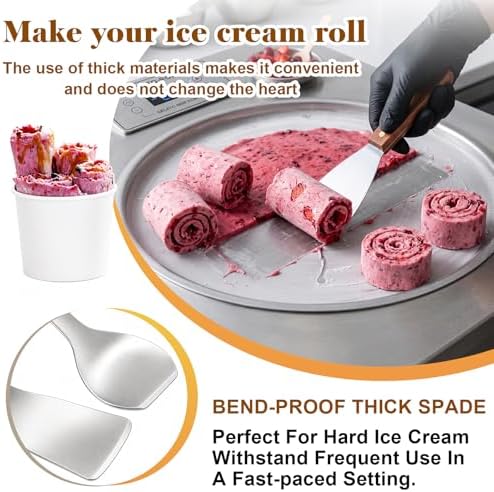 Yesland Ice Cream Scoop Set 2 Pack, Stainless Steel Ice Cream Spade