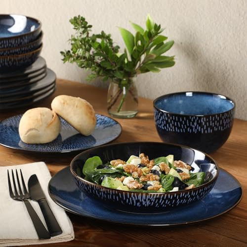 Gibson Elite Matisse 16-Piece Dinnerware Set – Double Bowl Reactive