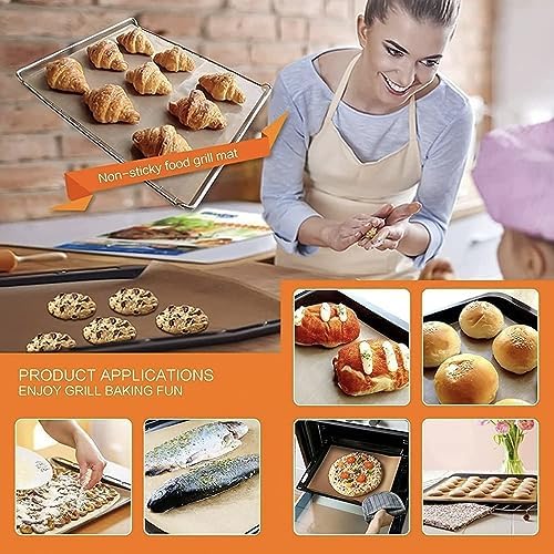 4 Pack Large Copper Oven Liners for Bottom of Oven BPA and PFOA Free