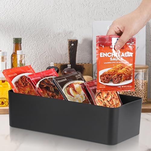 BSTKEY Seasoning Packet Organizer, Black Storage Caddy