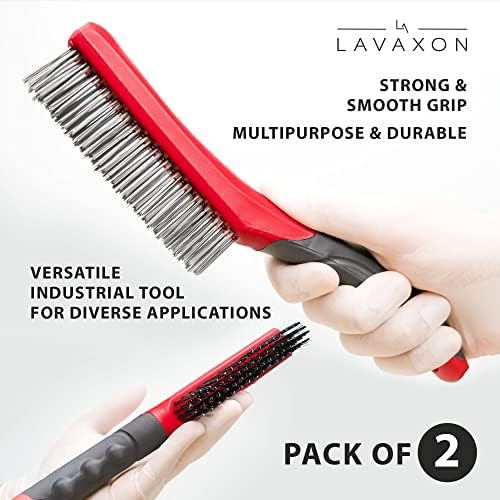 Lavaxon Wire Brush Set, 10 Inches, Pack of 2
