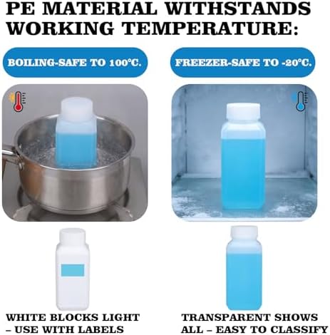 DEMORA 3.4oz Small Square Plastic Travel Bottles, Reusable Leak Proof