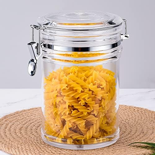 50 oz Reinforced Medium Acrylic Canister with Locking Clamp, Airtight