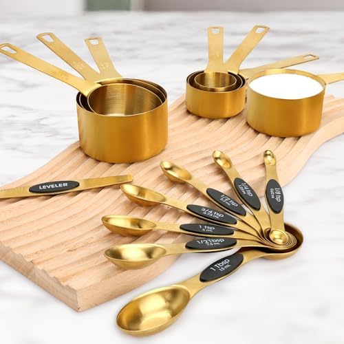 Magnetic Measuring Cups & Spoons Set for Cooking, 15pcs