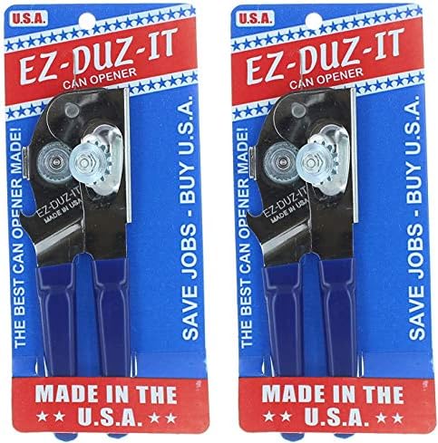 EZ-DUZ-IT Can Opener, (Blue) 2 Pack