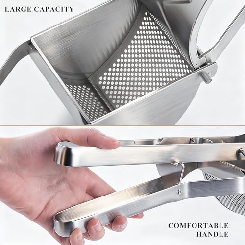 Potato Ricer, METLUCK Large 22oz Potato Ricer Potato Masher Stainless