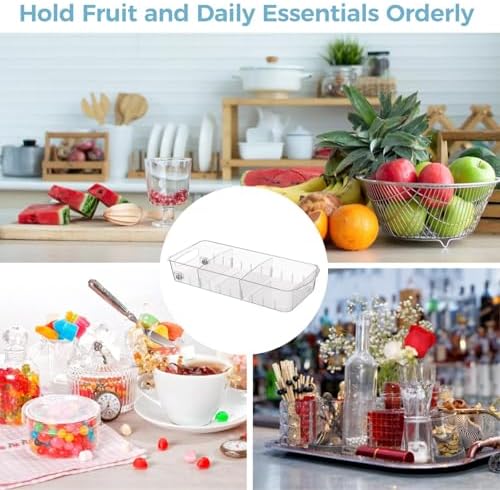 4 PCS Fridge Organizer Bins With Wheels, Roll Out Refrigerator