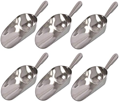 5 oz. Cast Aluminum Scoop with Contoured Handle - Set of 6