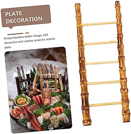 ARTIBETTER 4pcs Bamboo Ladder for Sashimi Arrangement Sashimi Plate