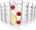 Highball Glasses Set of 6, 12oz Crystal Drinking Glasses, Lead-free