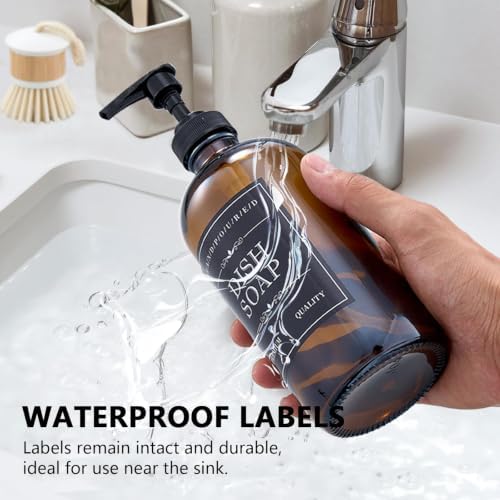 16oz Soap Dispenser Bottles, Set of 6