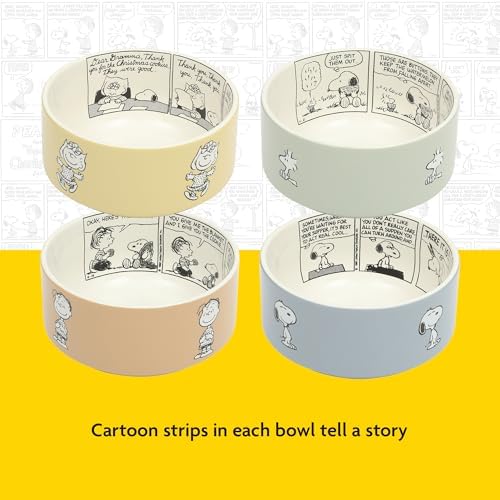 Peanuts Snoopy Bonbon Bites 4-Piece 5.5-Inch Decorated Stoneware