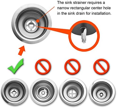 2 Pack - Kitchen Sink Strainer and Stopper Combo Basket Replacement