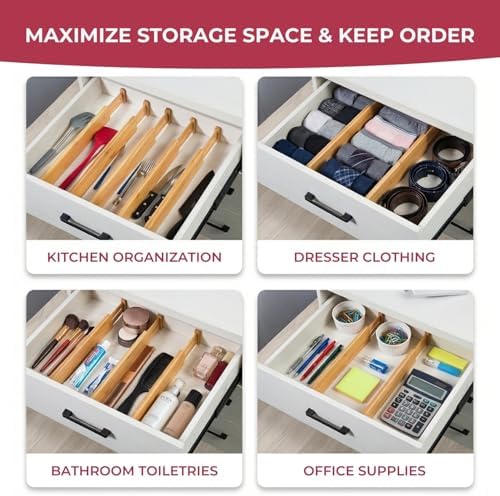 Adjustible Draw Divider, Adjustable Expandable Drawer Organizer with