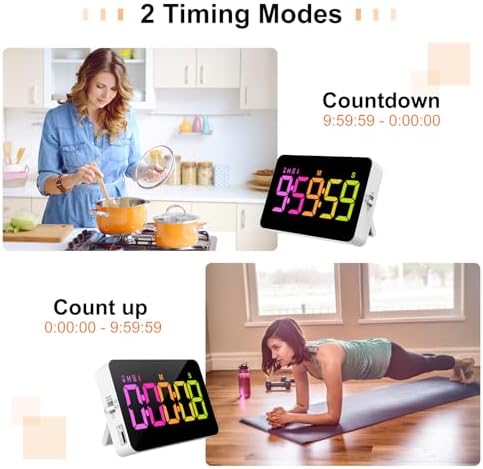 PERSUPER Kitchen Digital Timer, Rechargeable, Vibration Mode