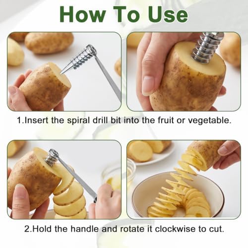 2 Pack Stainless Steel Spiral Cutter