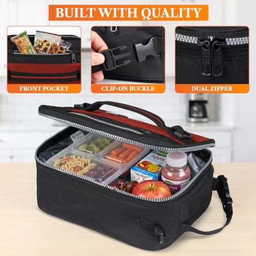 opux Insulated Soft Lunch Bag, Red