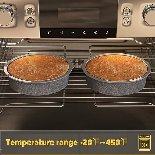 7 Inch Cake Pan 2 Pack, Round Silicone Baking Molds for Air Fryer &
