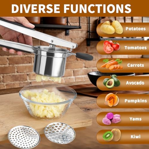 Potato Ricer Potato Masher Spaetzle Maker Potato Press for Kitchen