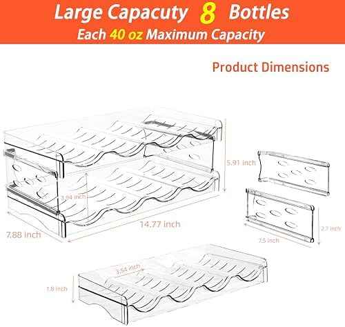 Stackable Wine Rack,Wine Bottle Holder for Inside Cabinet,for