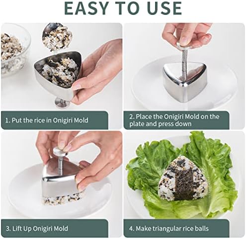 choxila Stainless Steel Onigiri Mold with Musubi Mold