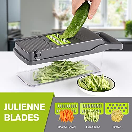 KEOUKE 12-in-1 Vegetable Chopper, Grey