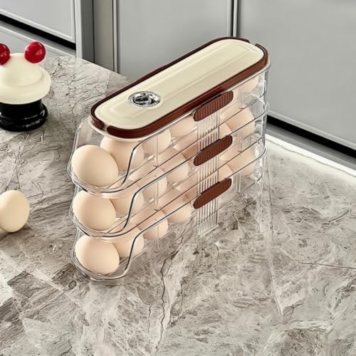 Yajuyi Kitchen Egg Container Organizer Holder Drawer Dispenser With
