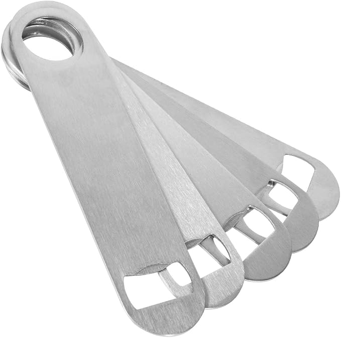 KISEER Heavy Duty Stainless Steel Flat Bottle Opener, 6 Pack Beer Bottle Opener - Image 8