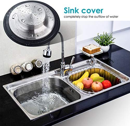2PCS Kitchen Sink Stopper - Stainless Steel, Large Wide Rim 3.35"