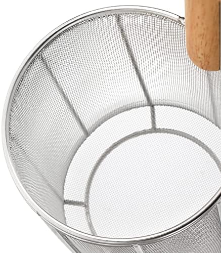TOPZEA Spaghetti Pasta Strainer Spoon, Stainless Steel Noodle Strainer