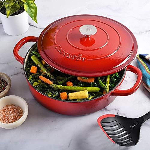 Crock-Pot Crock Pot Artisan Enameled Cast Iron Braiser W/Lid, 5 Quart