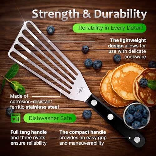 MIU Fish Spatula Stainless Steel, Flexible, Polished Metal, Corrosion