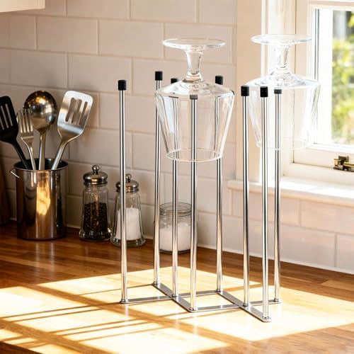 2 Pcs Foldable Bottle Drying Rack Stainless Steel Plastic Bag Drying