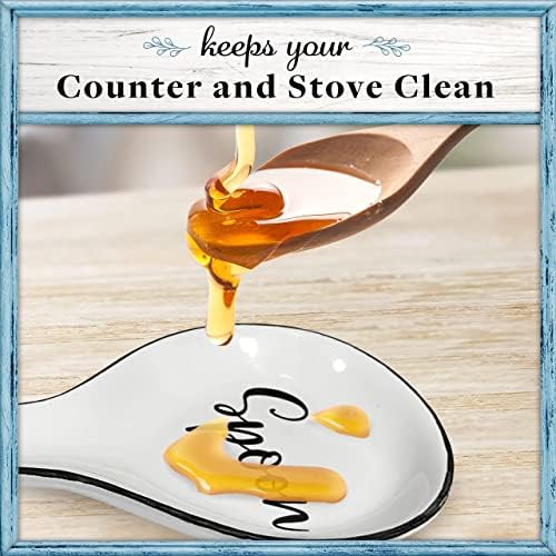 Home Acre Designs Spoon Rest For Kitchen Counter & Stove Top - White