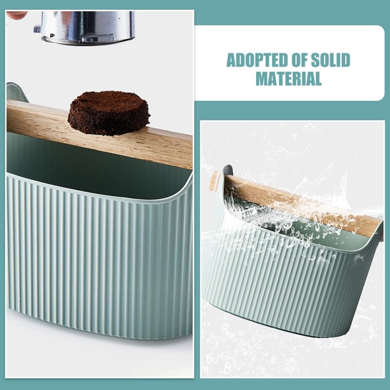 Knock Box with Beech Wood Lid Large Capacity 7.48X5.11X3.93 Inch