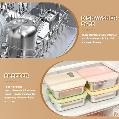 CLWVPCOT 4 Pack 20oz Sandwich Containers with Lids