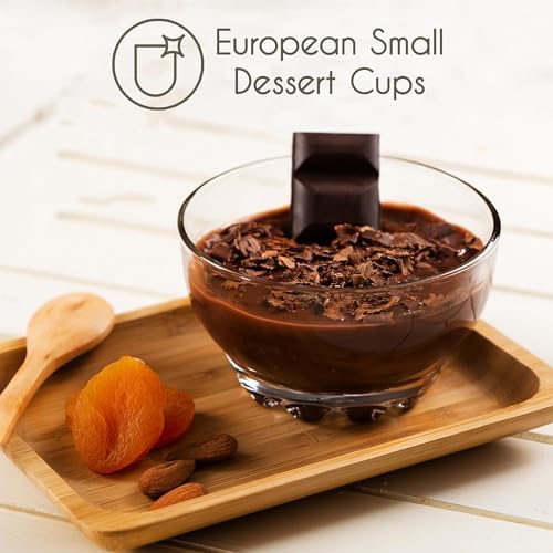 Volarium Glass Bowls Set of 6 for Kitchen Prep, Dessert, Snack, Fruit
