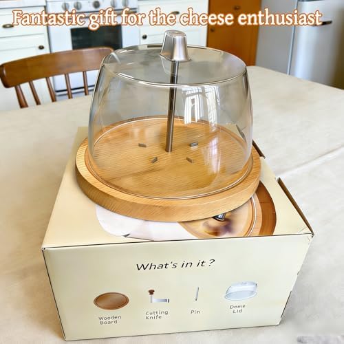 Cheese Curler Wheel, Stainless Steel with Wood Base