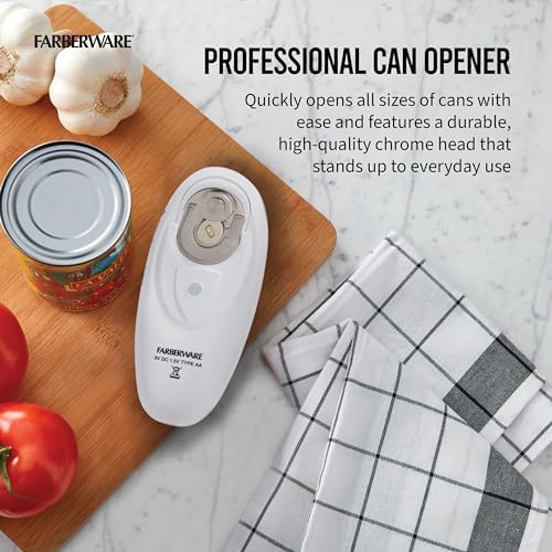 Farberware Battery Operated Electric Can Opener, Automatic One-Touch
