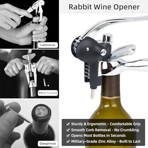 Wine Opener, Rabbit Corkscrew with Luxury Gift Box
