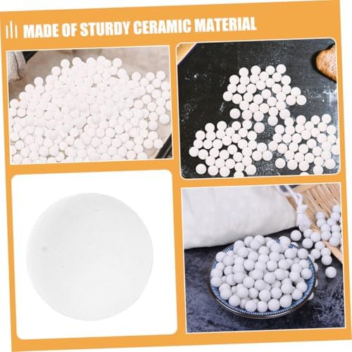 Holibanna 1 Bottle Ceramic Pie Baking Beans for Tart Pans, 800g White