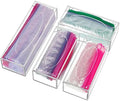 FEMELI Food Bag Storage Organizer Acrylic Kitchen Drawer Baggie Box