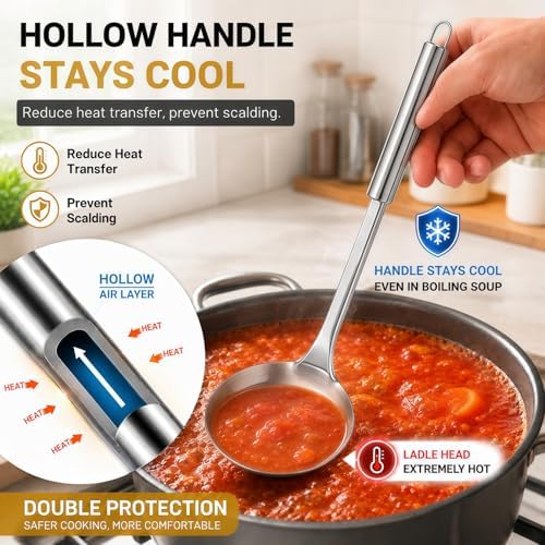 Kitchen Utensils Set, 10 PCS Stainless Steel Utensils Set for Cooking