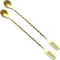BRIOUT 2 Pcs Bar Spoon, 12 Inches Long Handle Drink Stirrer, Stainless Steel by Briout