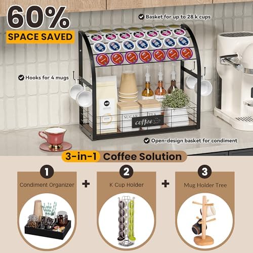 K Cup Holder, Coffee Pod Holder, K Cup Organizer, Black