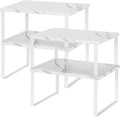 NEX Kitchen Counter Shelf, Stackable Cabinet Shelf Organizers Expandable by NEX