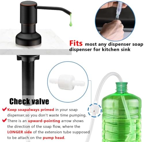 Sink Soap Dispenser Extension Tube Kit, 47" Under Counter