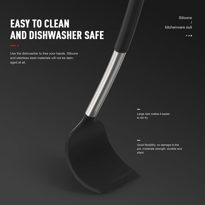 oannao Large Silicone Cooking Utensils Set - Image 5